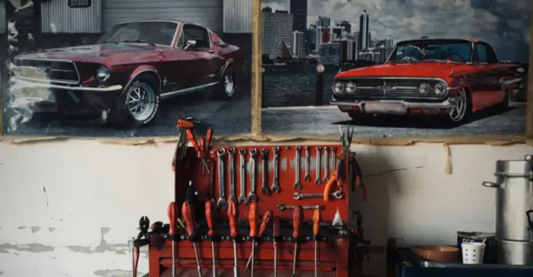 a photo of a mechanic's tools box